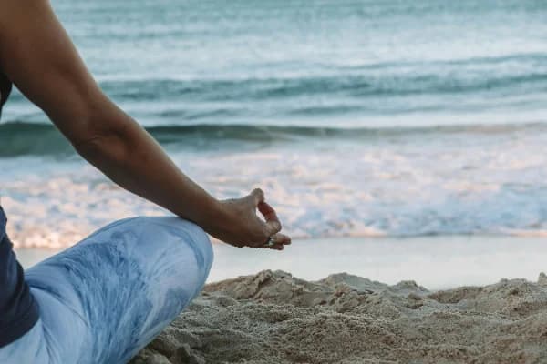 An outdoor Hatha Yoga session during the retreat